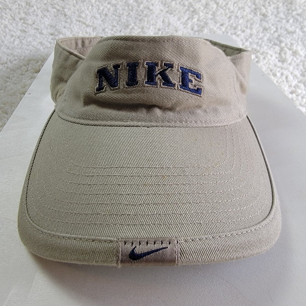 Nike Pro Classics Visor Blue Swoosh Vintage Adjustable Strap Embroidered